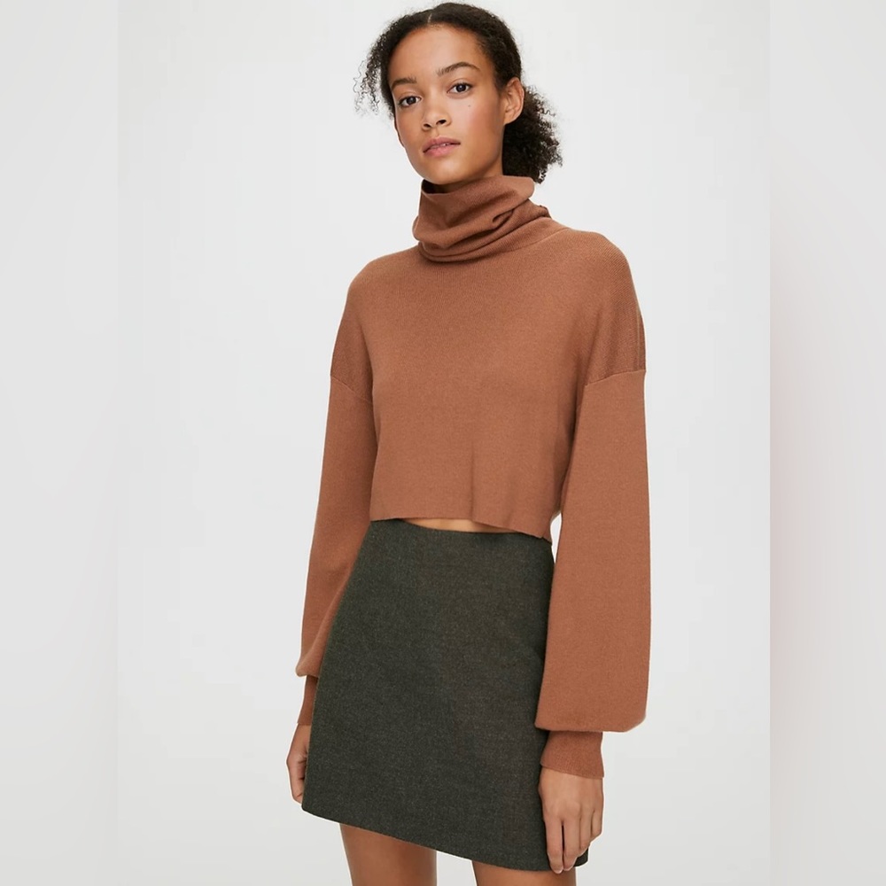 Wilfred Grey Wool Miniskirt